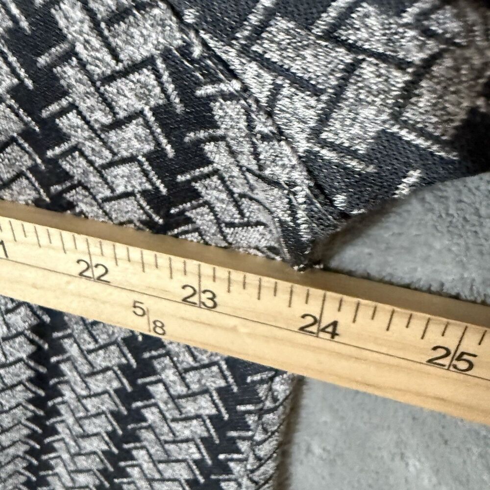 Ali Miles Tunic XL Herringbone Artsy Lagenlook 3/4 Ruched Sleeve Top Pocket Gray - Picture 8 of 10